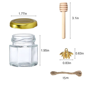 XING-RUYIANG wood dipper for honey jar, easy serving