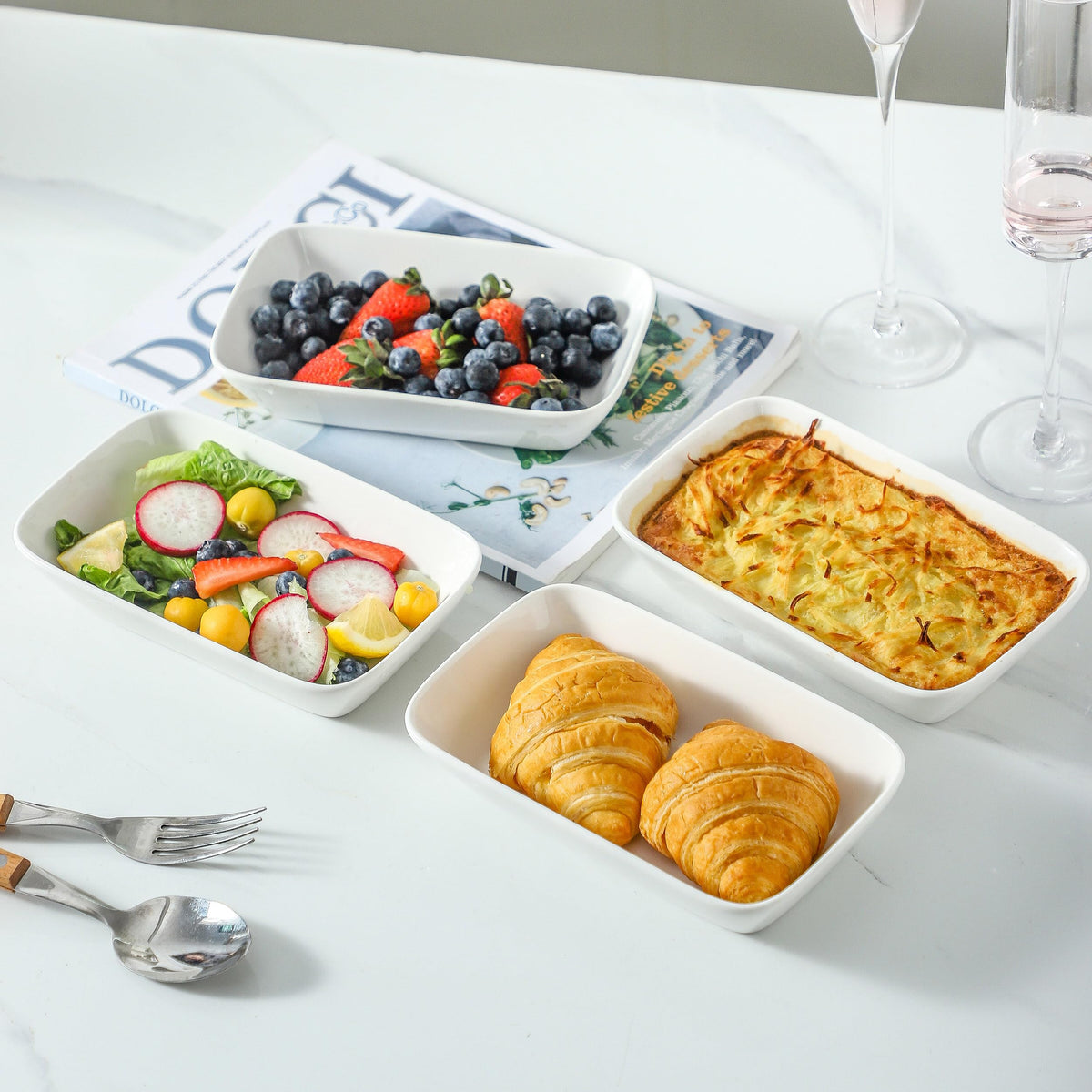 XINLTC individual-portion dish ideal for lasagna, mac and cheese, or desserts.