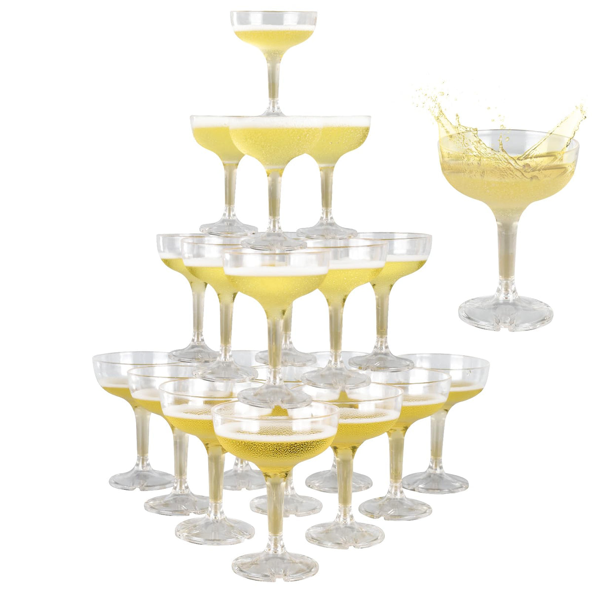 XIRUOXINKEMAO 50pc champagne tower glasses for stunning wedding displays.