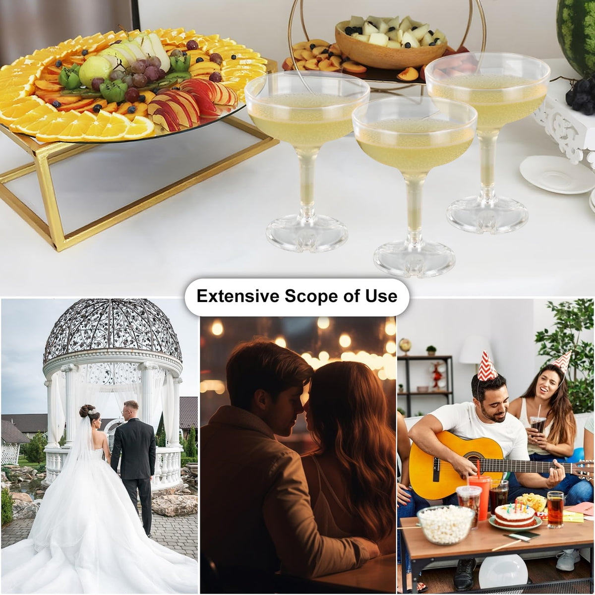 XIRUOXINKEMAO disposable glasses for celebrations and easy post-event cleanup.