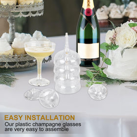 XIRUOXINKEMAO lightweight plastic glasses ideal for parties and cleanup.