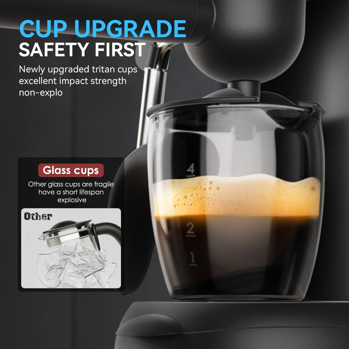 XIXUBX coffee machine compact design fits countertops without clutter