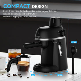 XIXUBX 3.5 bar pressure delivers balanced espresso shots