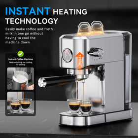 XIXUBX steam wand 360-degree nozzle for versatile milk frothing.