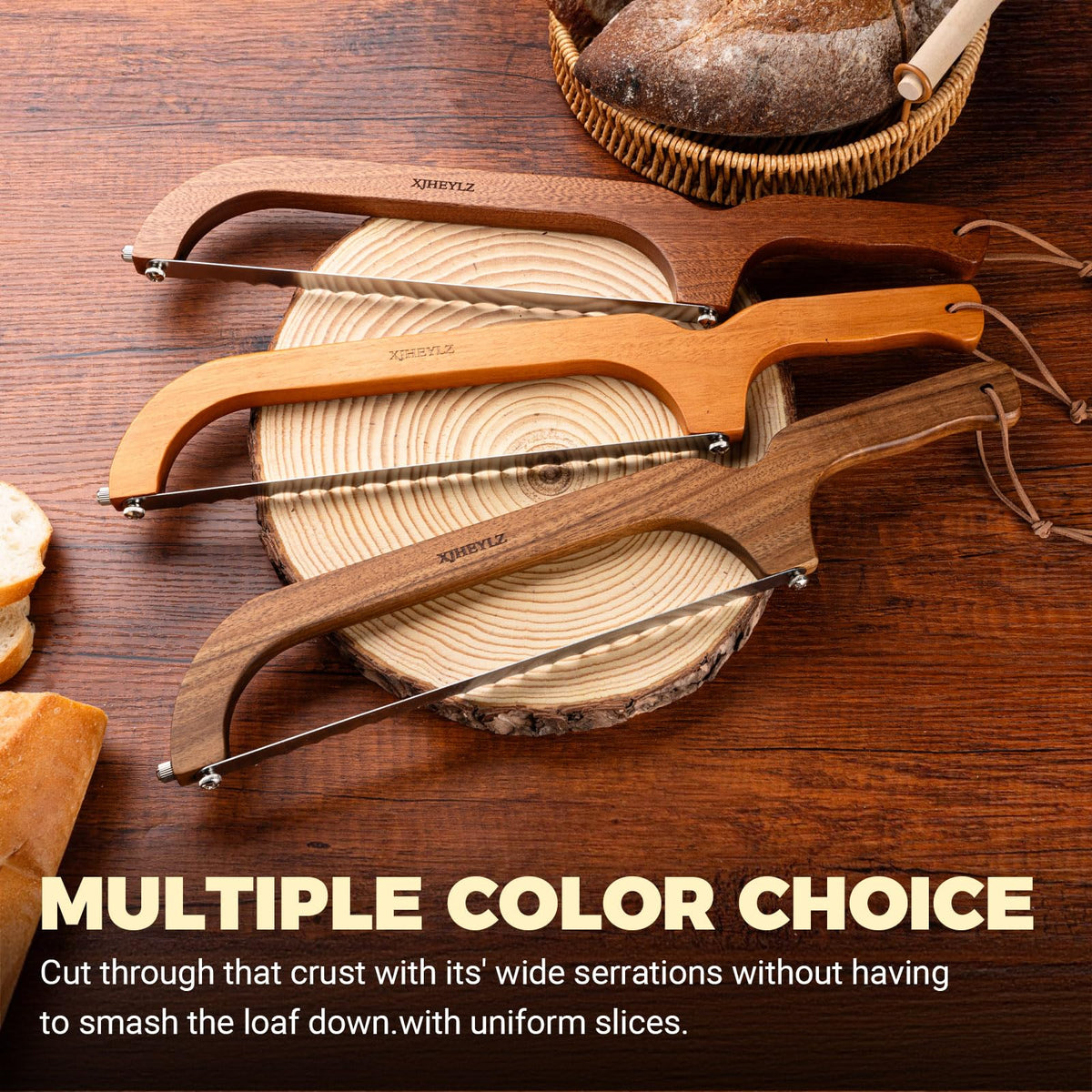 XJHEYLZ bread knife adjustable for left-handed use