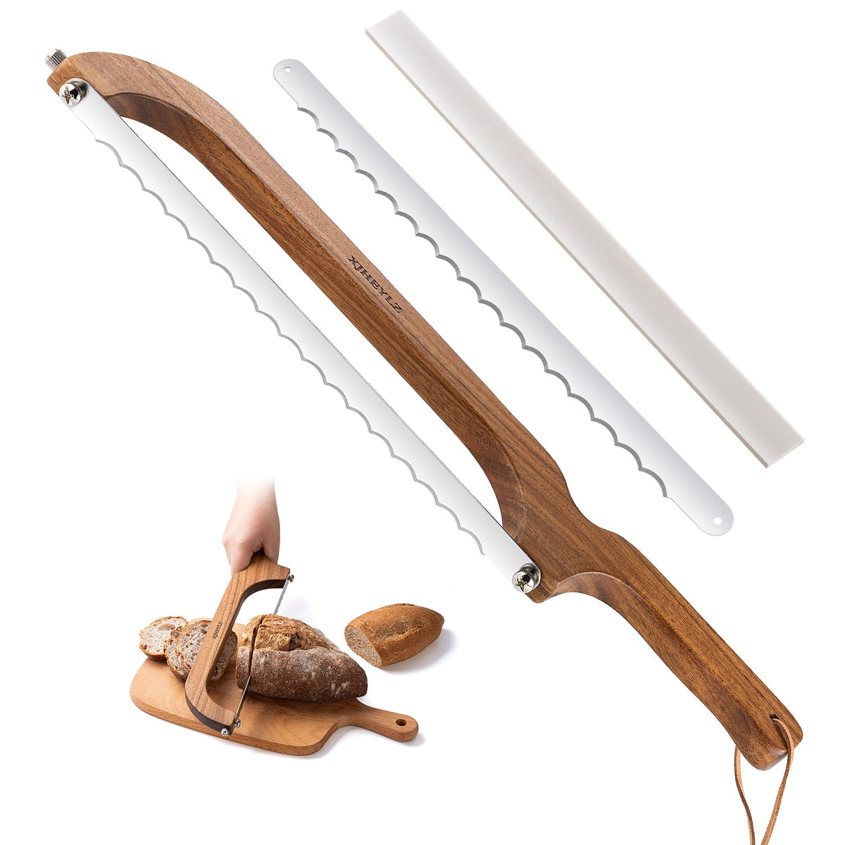 XJHEYLZ sourdough knife with adjustable blade delivers even slices.