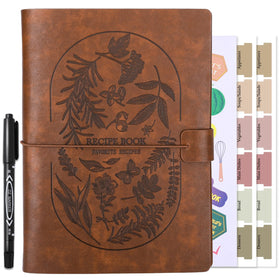 XKDOUS leather recipe book cover shows durable, stain-resistant finish for everyday use