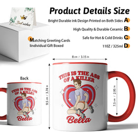 XKZGSZB This is the Ass of a Killer Bella mug back view showing bold art.