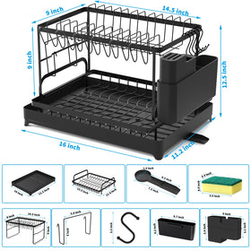XLMYS anti-slip feet prevent tipping for stable countertop drying
