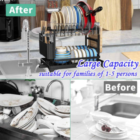 XLMYS cutlery rack dries utensils neatly to prevent rust and clutter