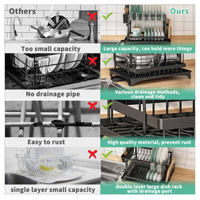XLMYS side cup holder keeps mugs and cups organized after washing