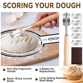 XLMYS stainless steel dough scraper supports neat shaping and cleanup
