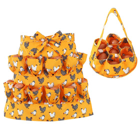 XLSXEXCL egg collecting apron with 12 pockets for organized daily egg gathering