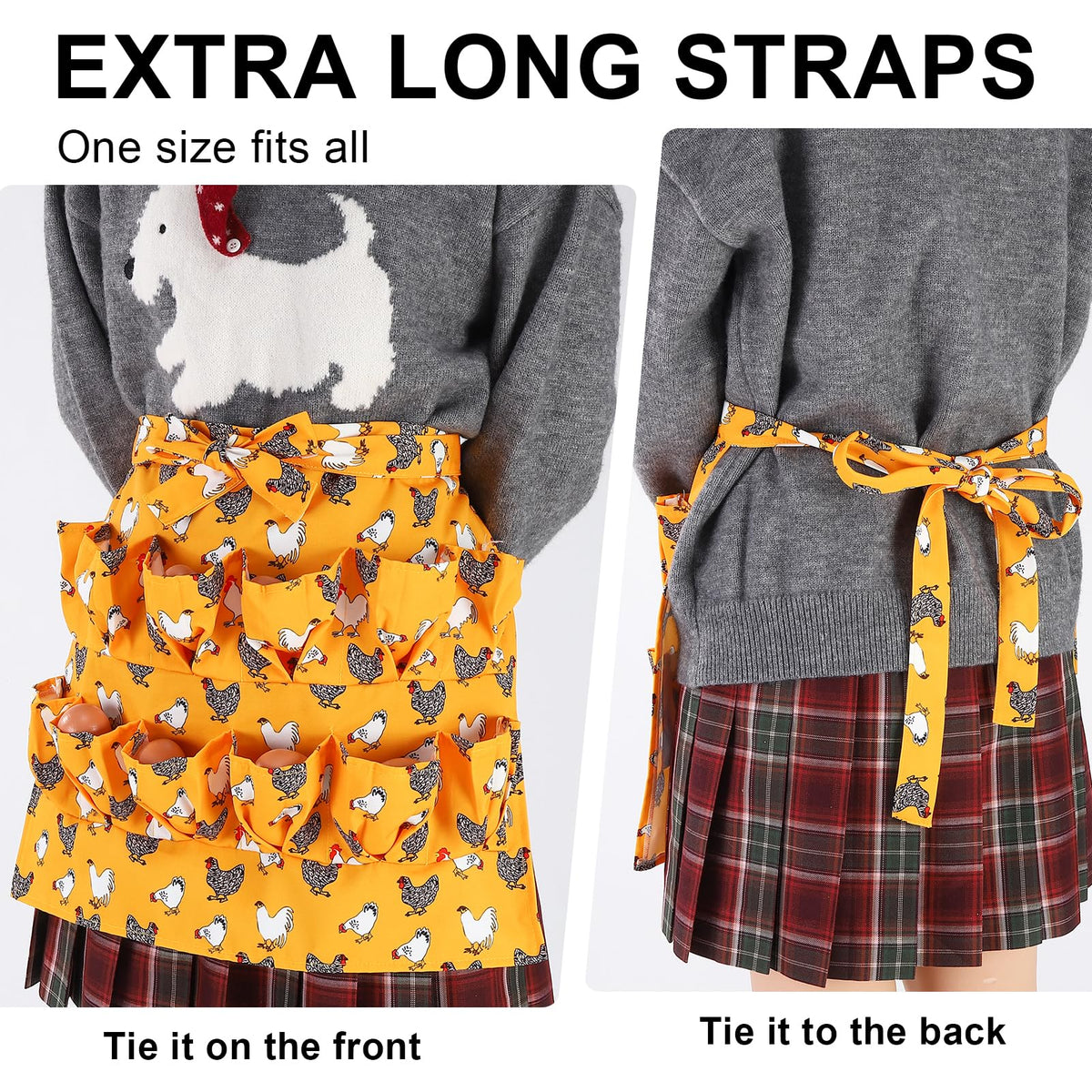 XLSXEXCL egg collection set showing apron and basket together