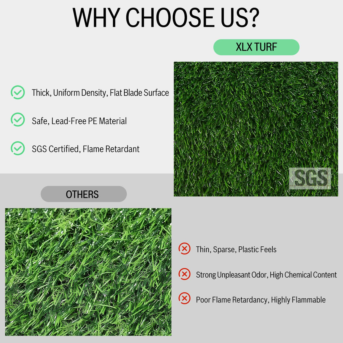 XLX TURF grass squares complement golf or football party tables.