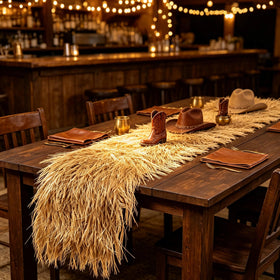 XLX TURF tiki bar thatch decor runner adds tropical flair to parties