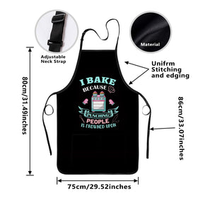 Xmeden cute apron with deep pockets stores phone and recipe cards while cooking