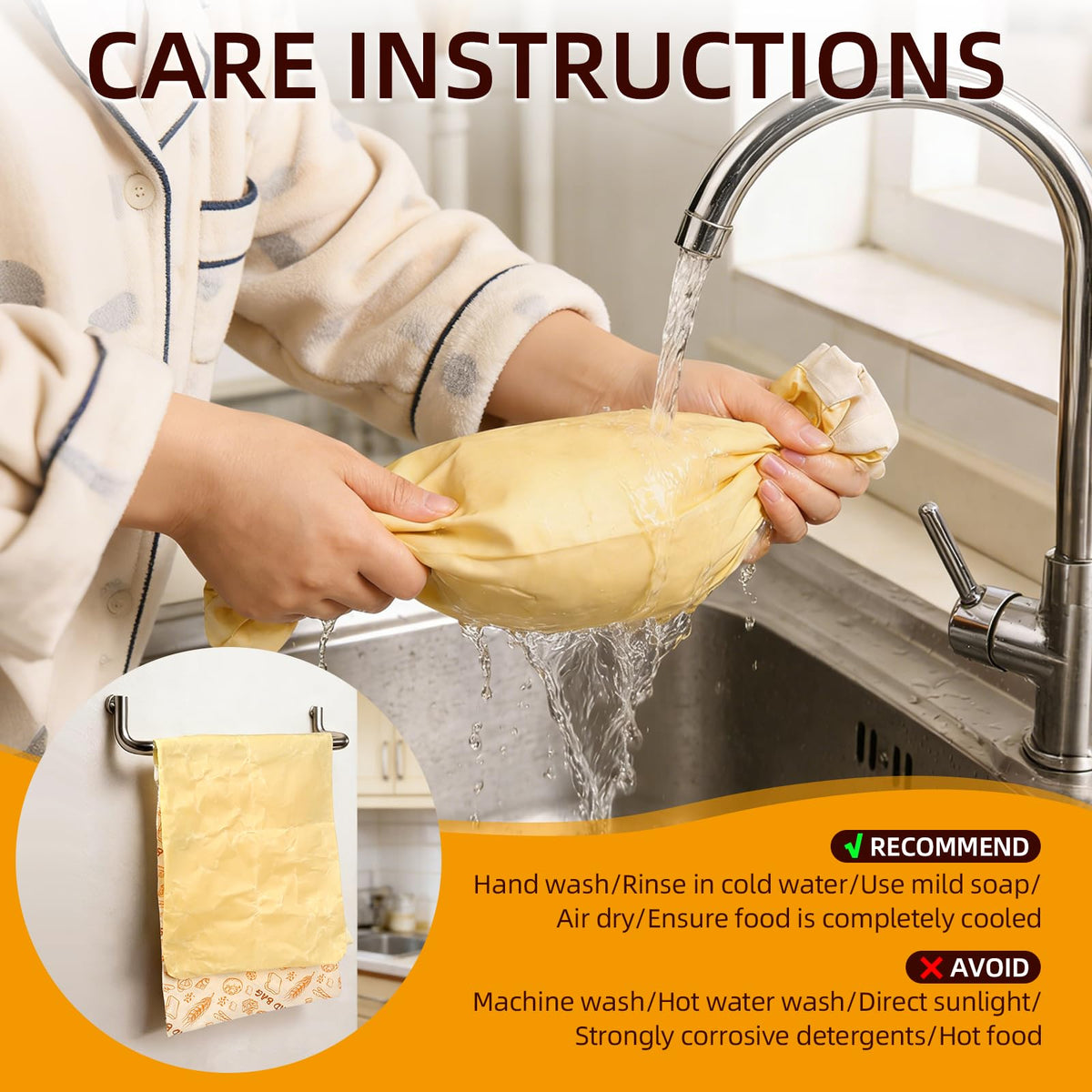 XMshineQ 17x13 inches bread bag laid flat.