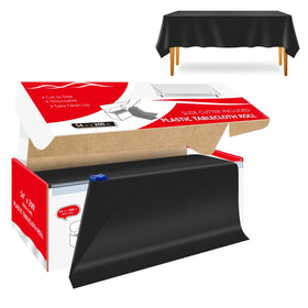 Xnluothsk 54-inch black tablecloth roll protects tables during parties.