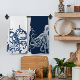 XNXLDYLH Coastal Octopus dish towel adds ocean vibes to bathroom and countertops