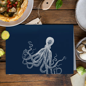 XNXLDYLH Coastal Octopus dish towel features vibrant print that resists fading after washing