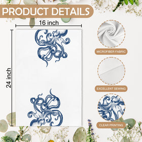 XNXLDYLH Coastal Octopus dish towel complements beachy bathroom decor