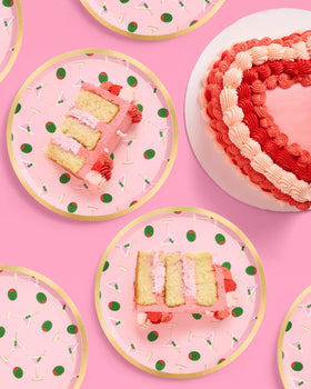 xo Fetti cocktail plates for 9-inch meals and desserts