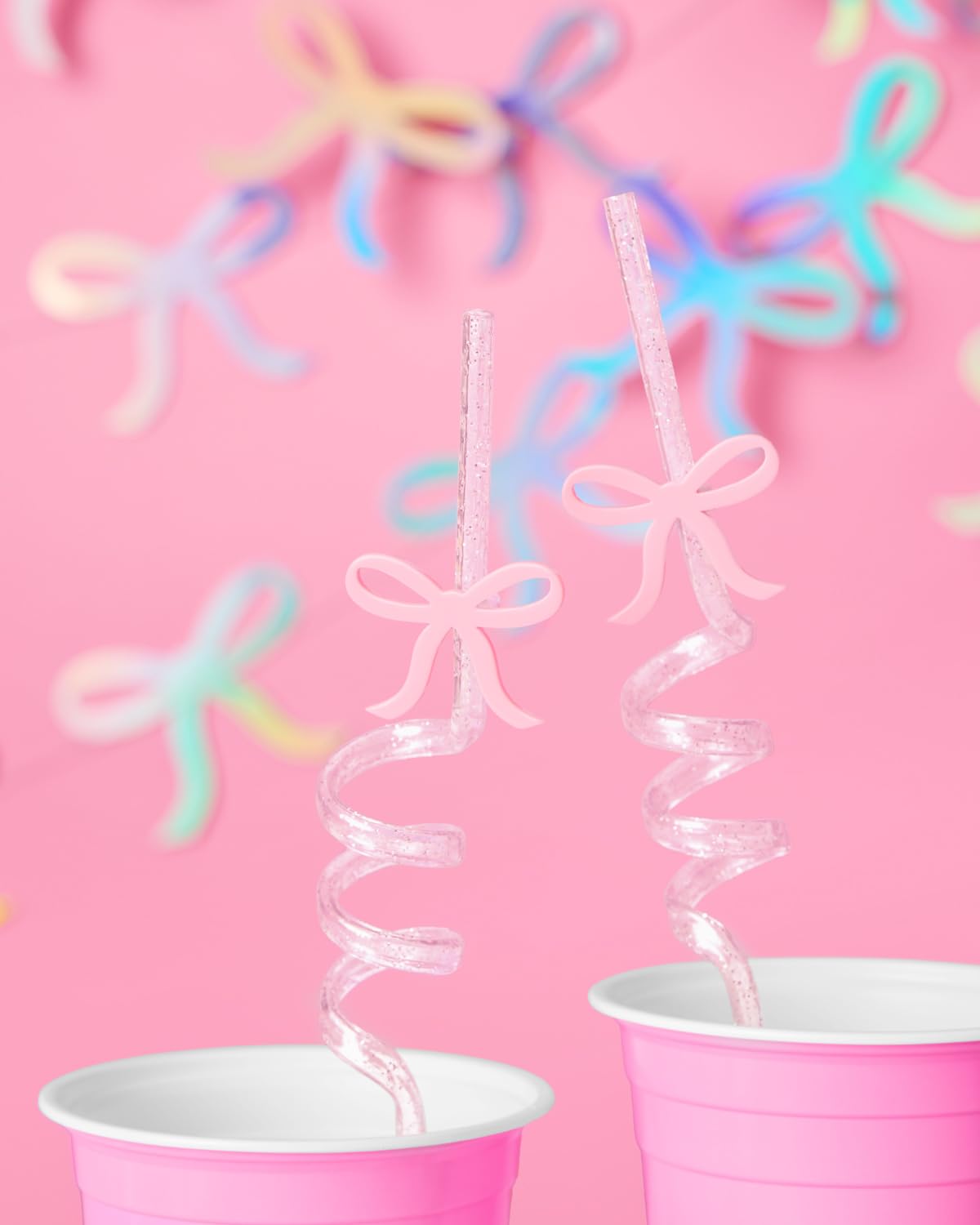 Adorable wrapped xo Fetti straw set ready for gifting and party use