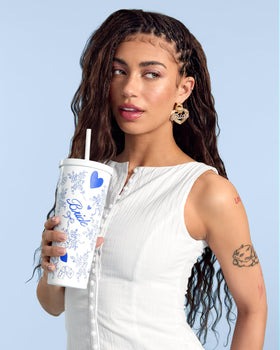 xo, Fetti durable tumbler for bachelorette party beverages.