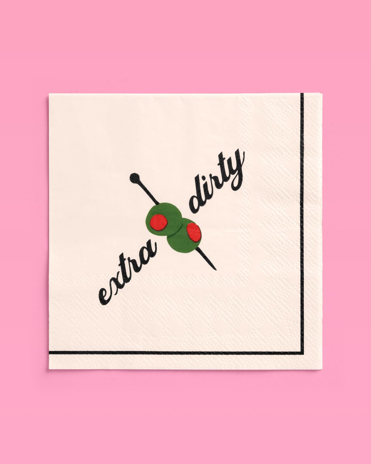 xo Fetti Martini Napkins at a cocktail party table for stylish serving