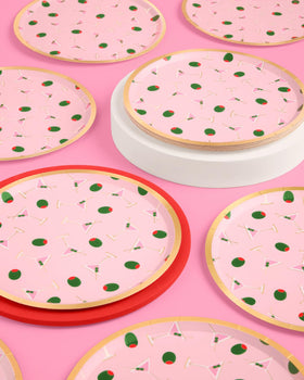 xo Fetti olive-pattern plates ideal for picnics and casual dinners
