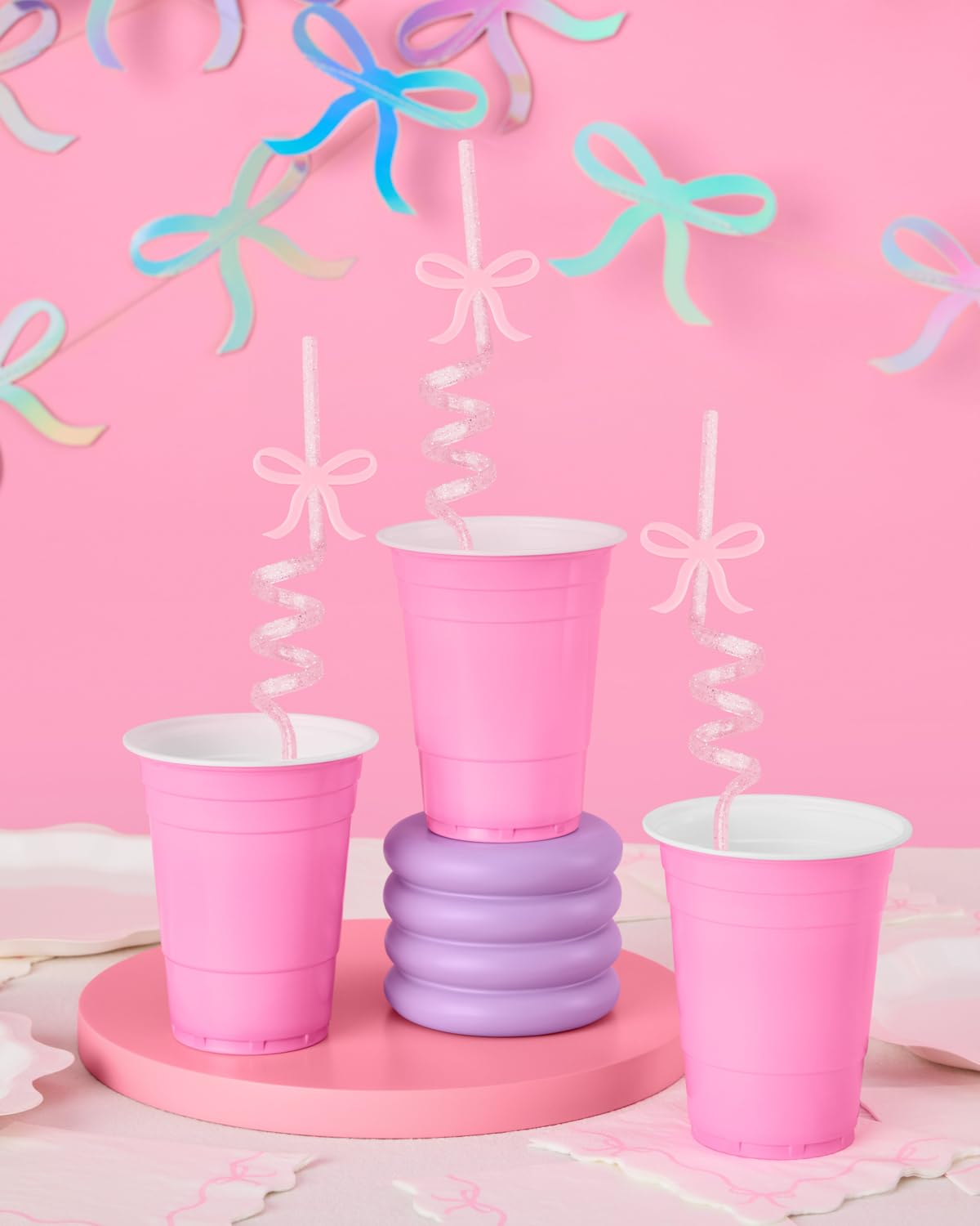 Party-ready bow straw set from xo Fetti for events and celebrations