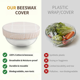 XOHUYD beeswax bowl cover set designed for bread proofing and food storage.