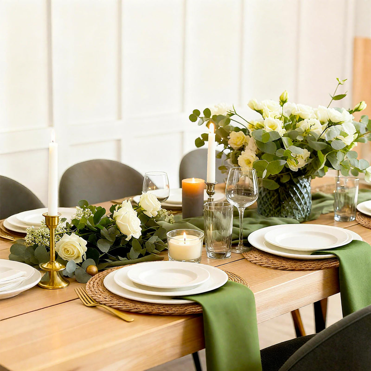 XOHUYD pack of 12 round placemats for complete table coverage