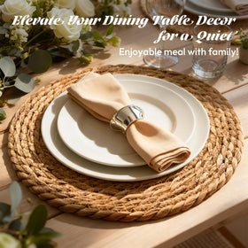 XOHUYD 13-inch round placemat fits most plates for everyday dining