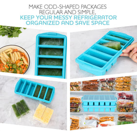 Xomoo BPA-free platinum silicone freezer tray designed for safe, reusable freezing.