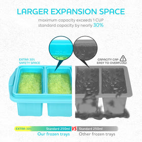 XOMOO BPA-free platinum silicone for safe, reusable storage.