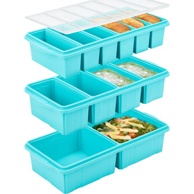 Xomoo silicone freezer tray lid seals securely for organized portions