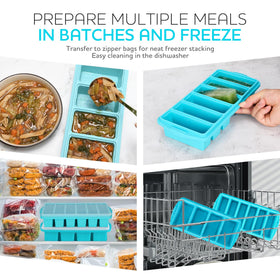 Xomoo half cup compartments for precise portion control during meal prep