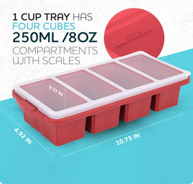 XOMOO reinforced stainless steel ring boosts tray durability during freezing.