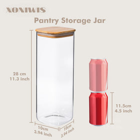 Xoniwis clear glass pantry containers let you monitor levels at a glance