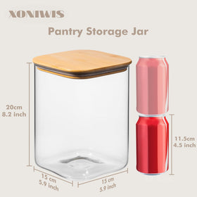 Xoniwis wide opening makes pantry organization and refilling effortless.