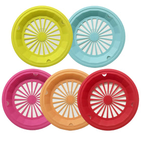 XPAPOV 10-inch plate holder with snap-in grooves keeps plates secure.