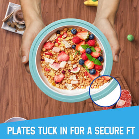 XPAPOV yellow plate holder brightens parties and prevents slips.