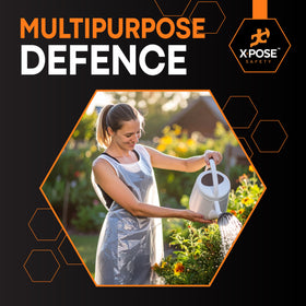 Xpose Safety waterproof apron keeps stains off clothes during messy tasks.