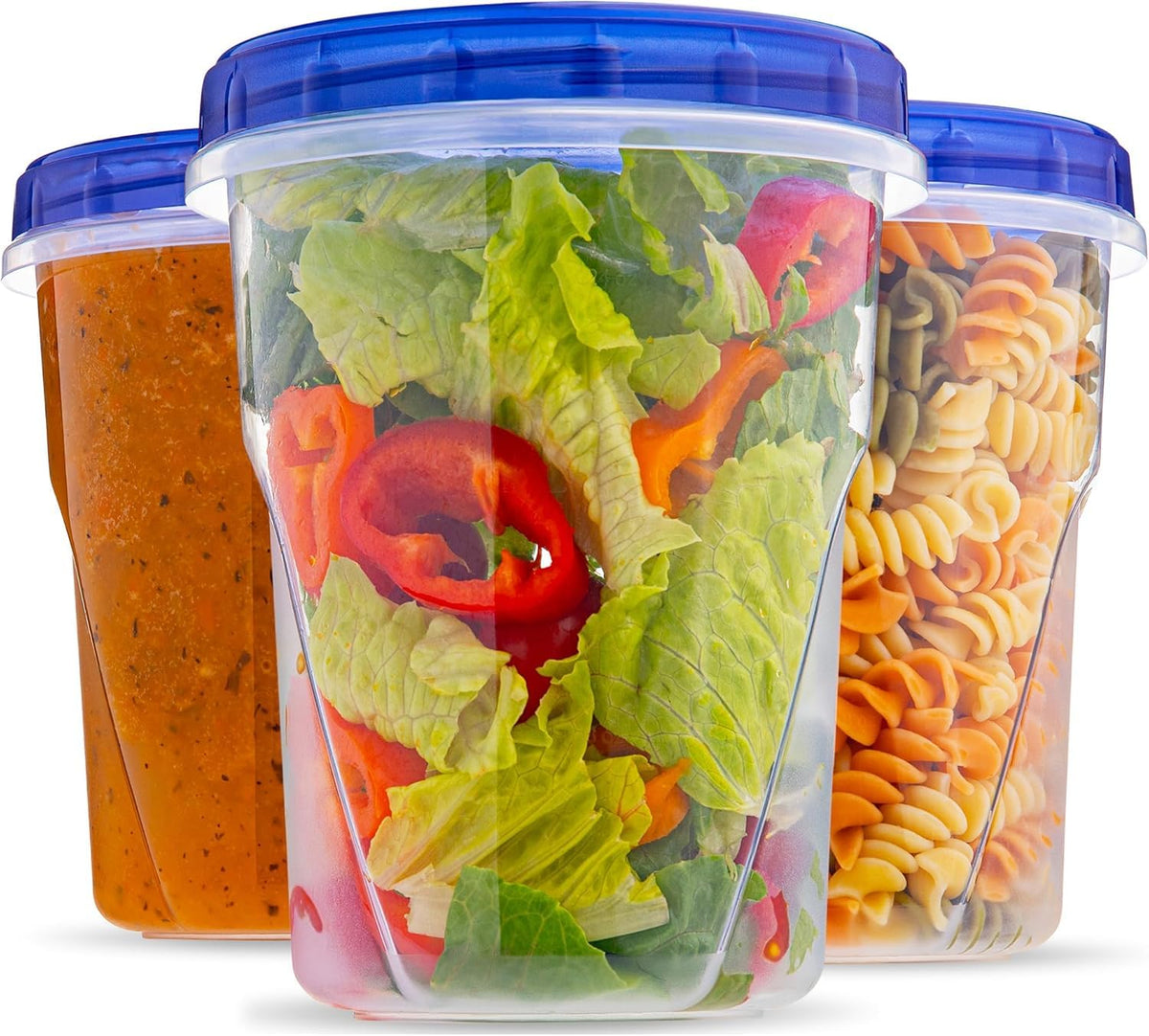 XpressPak deli containers 32oz twist-top lids secure transport.