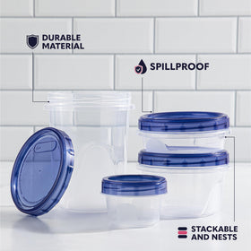 XpressPak deli containers leftovers neatly displayed for storage.