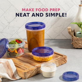 XpressPak stackable design showcased for space-saving pantry organization.