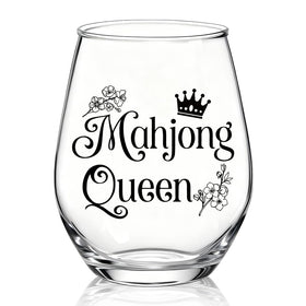 XQLZY Mahjong Queen stemless wine glass for cozy evenings