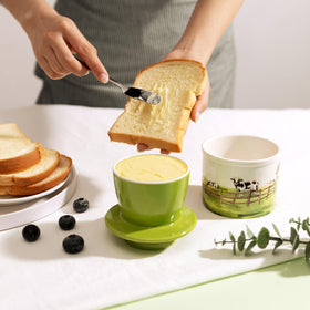 XRBEOU durable glazed ceramic is dishwasher safe and long-lasting.